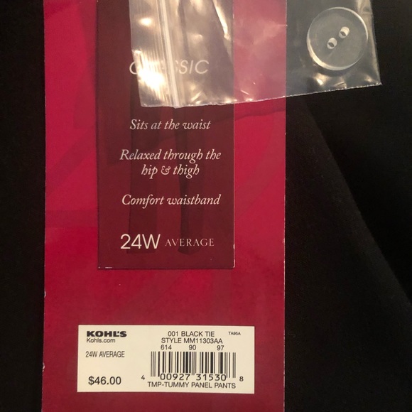 212 collection black 24w slacks - Picture 2 of 5